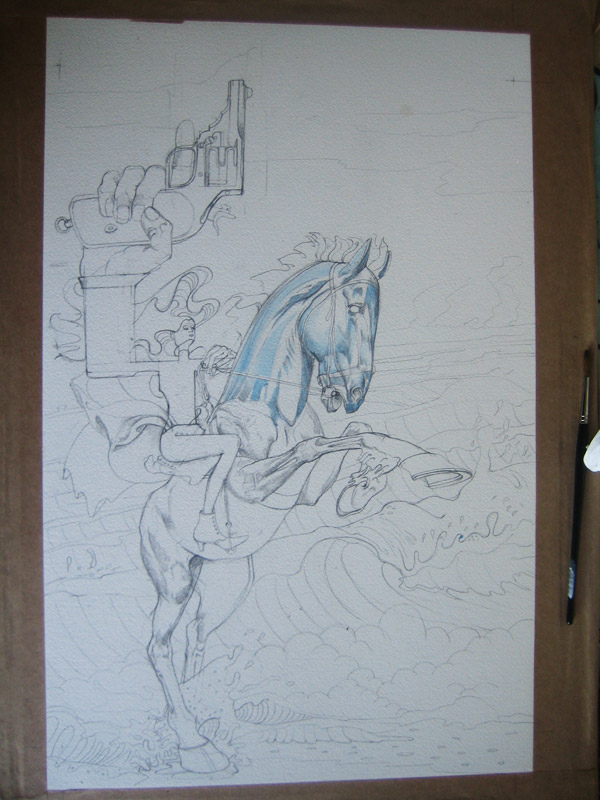 Illustration fro "The Bloody Chamber" in progress